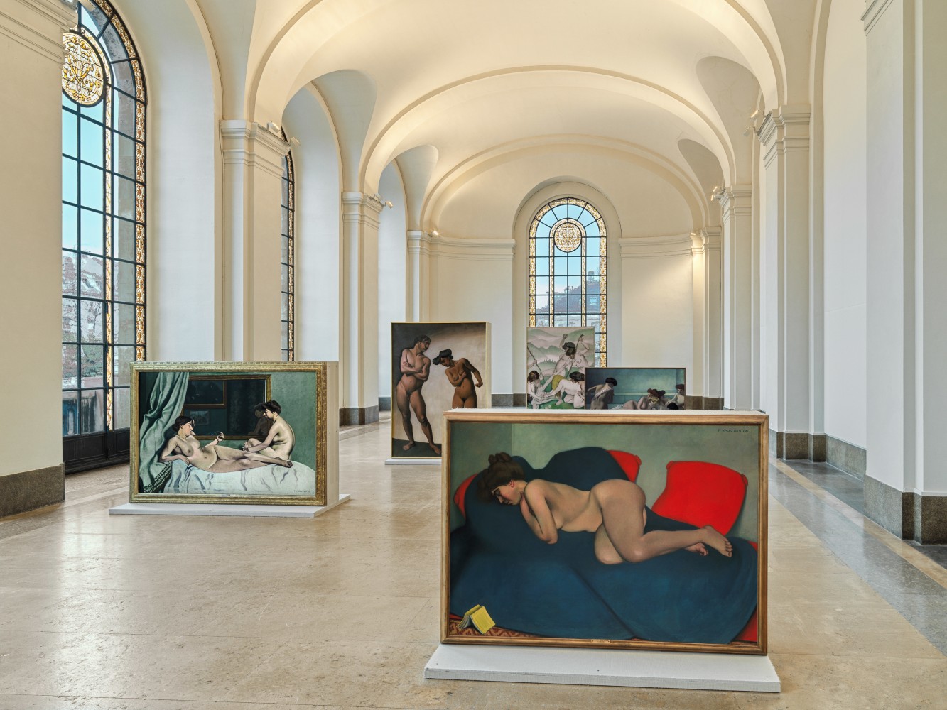 Installation view, Ugo Rondinone, when the sun goes down and the moon comes up, Musée d'art et d'histoire, Geneva, 2023