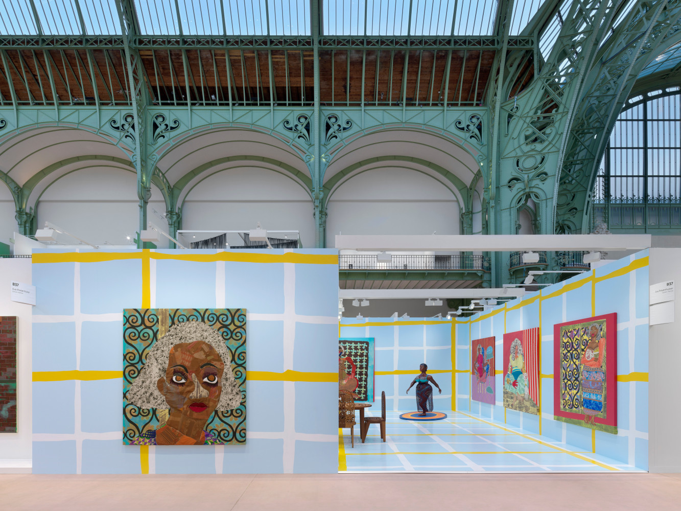 Installation view, Tschabalala Self, My House, Galerie Eva Presenhuber, Art Basel Paris, 2024