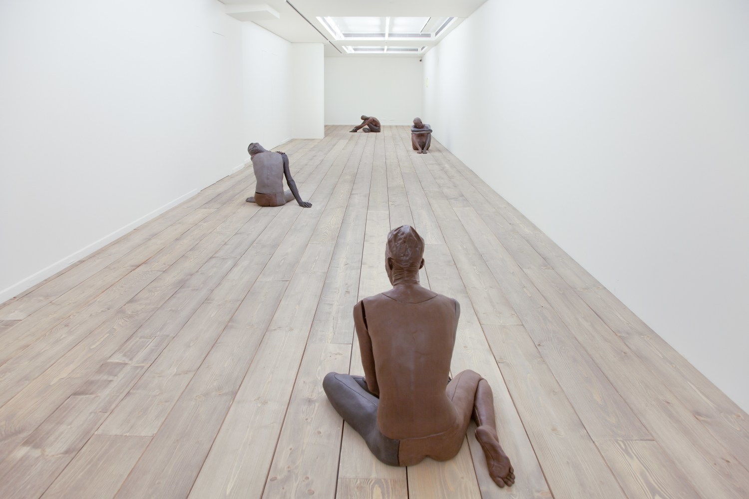 Installation view of sculptures by Ugo Rondinone