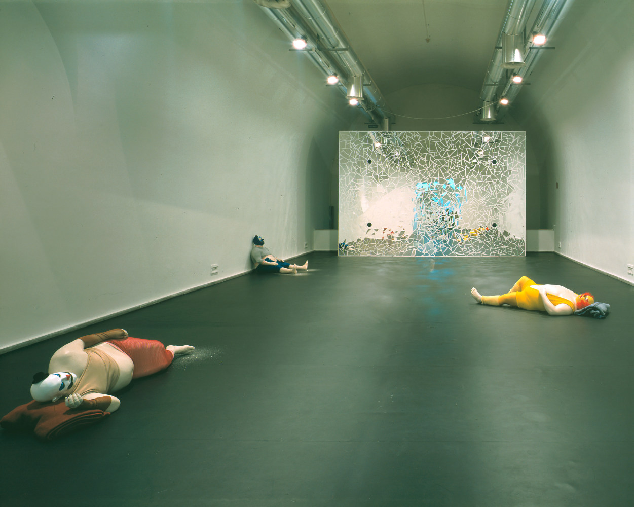 Installation view of sculptures by Ugo Rondinone