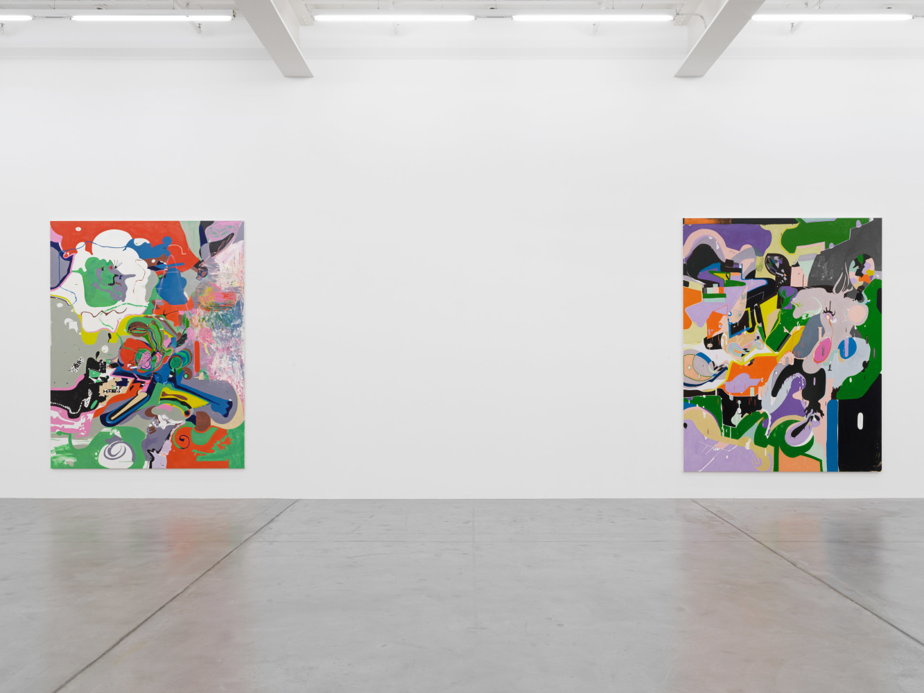 Installation view of Michael Williams paintings exhibition