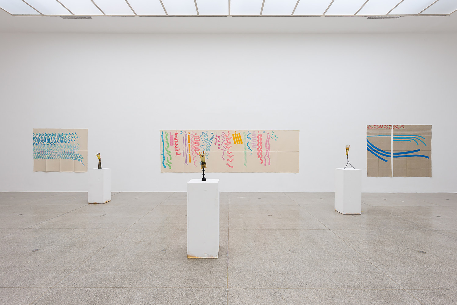 Installation view of various works by different artists