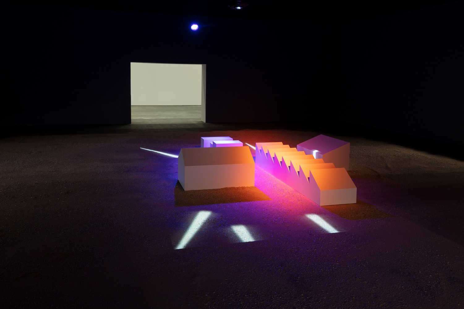 Installation view of sculpture by Liam Gillick