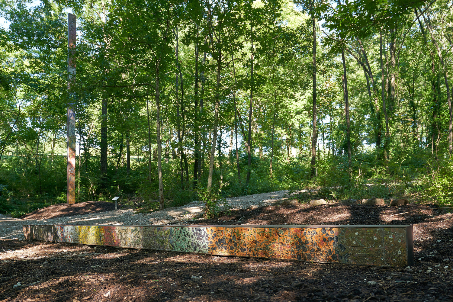Installation view of sculpture by Sam Falls