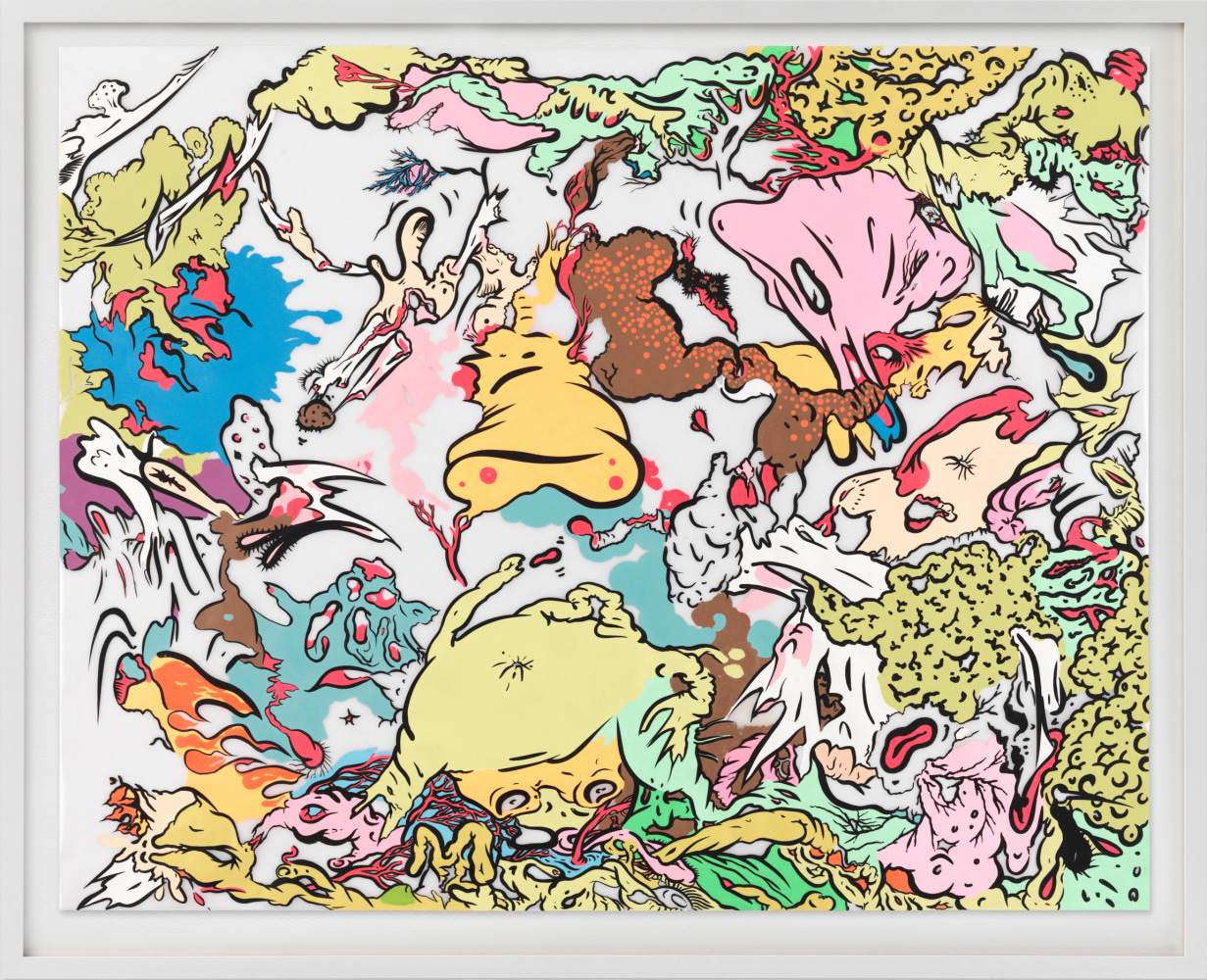 SUE&amp;nbsp;WILLIAMS&amp;nbsp;
Lumpy
2009
Oil and acrylic on vellum; framed
Sheet&amp;nbsp; 48.5 x 61 cm / 19 x 24 inches
Frame&amp;nbsp; 54.5 x 67 x 4 cm / 21 1/2 x 26 1/2 x 1 5/8 inches