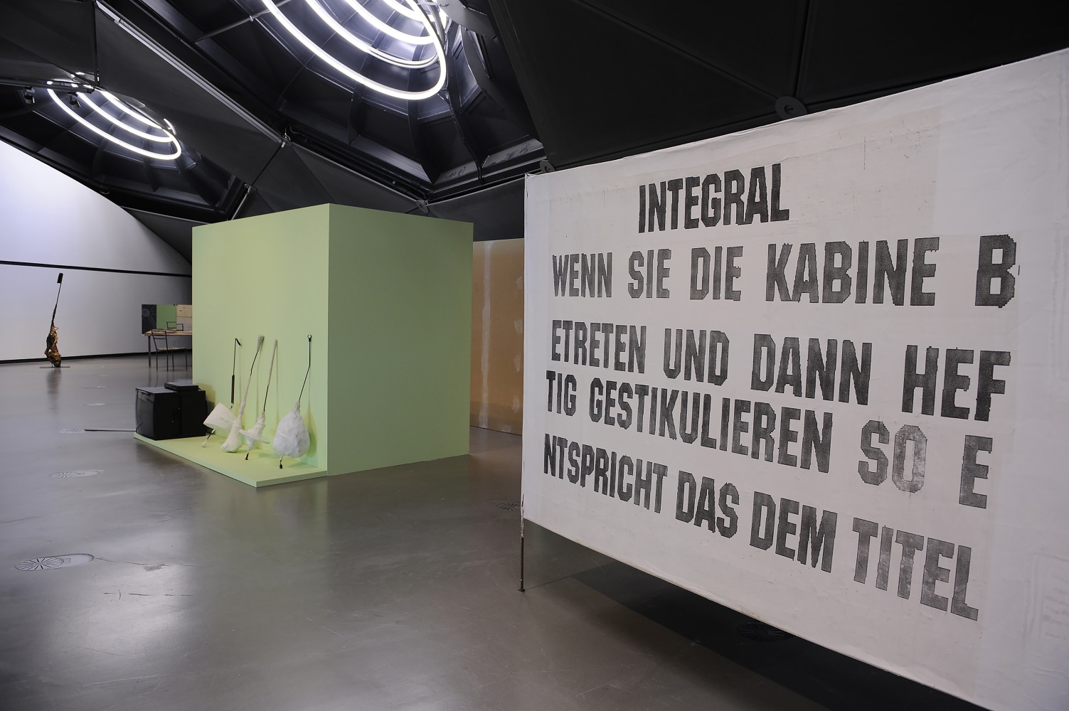 Installation view of works by Franz West