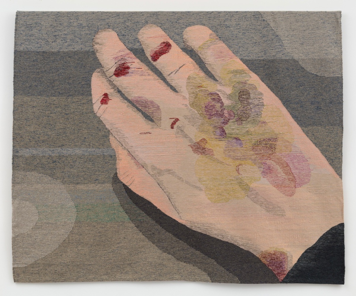 Erin M. Riley

An Accident, 2020

wool, cotton

82 x 100 ins.&amp;nbsp;
208.28 x 254 cm&amp;nbsp;