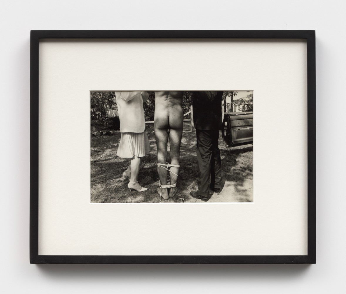 Jimmy DeSana
Untitled, from &amp;#39;The Dungeon&amp;#39; series, 1978-79
gelatin silver print with Terence Sellers
image: 6 5/8 x 9 5/8 ins. (16.8 x 24.4 cm)
sheet: 6 7/8 x 9 7/8 ins. (17.5 x 25.1 cm)