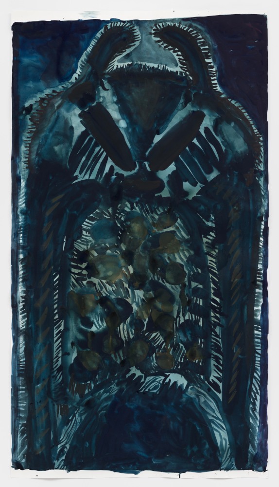 Allison Schulnik
Owl #5, 2022
gouache on paper
76 x 42 ins.
193 x 106.7 cm