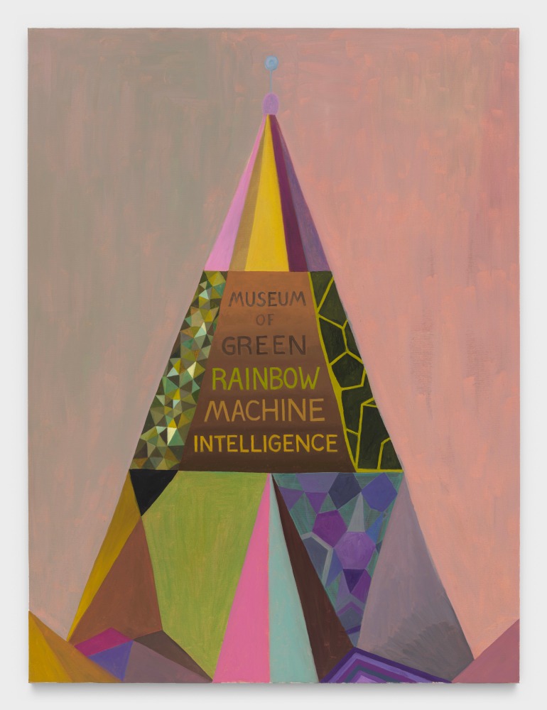 Suzanne Treister
Kabbalistic Futurism/Architectures/Museums/Museum of Green Rainbow Machine Intelligence, 2022
oil on canvas
48 x 36 ins.
121.92 x 91.44 cm