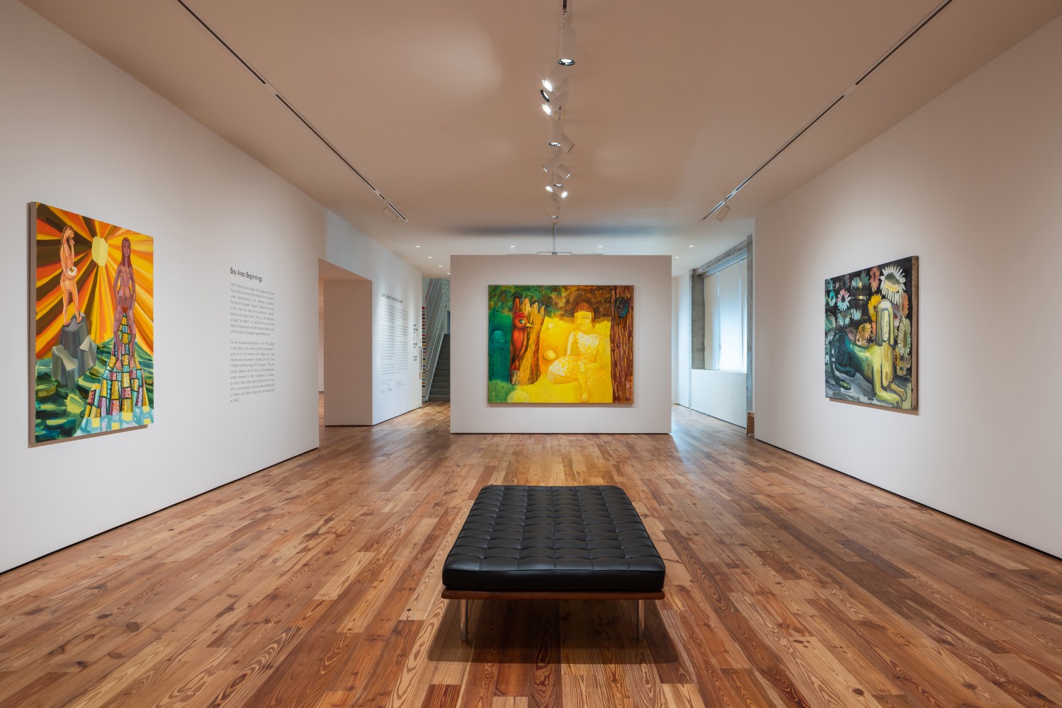 Installation view, Judith Linhares: The Artist as Curator, Sarasota Art Museum, Sarasota, FL, Photo by Ryan Gamma