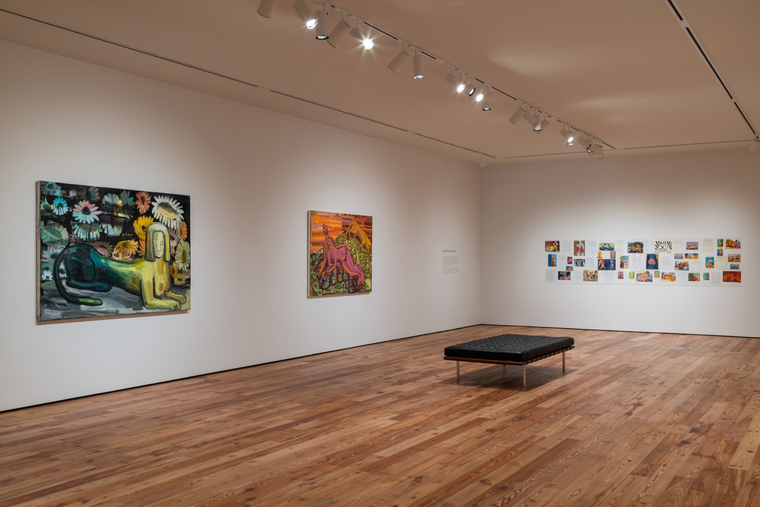 Installation view, Judith Linhares: The Artist as Curator, Sarasota Art Museum, Sarasota, FL, Photo by Ryan Gamma