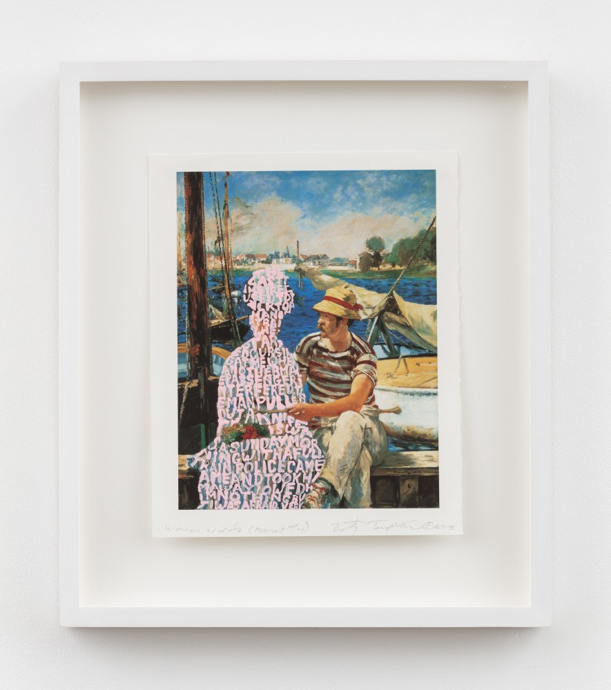 Betty Tompkins, Women Words (Manet #4), 2018