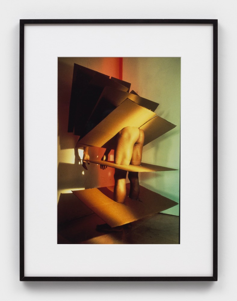 Jimmy DeSana
Cardboard, 1985
cibachrome print
Image: 19 1/2 x 13 ins. (49.5 x 33 cm)
Framed: 27 x 20 3/8 ins. (68.5 x 51.8 cm)