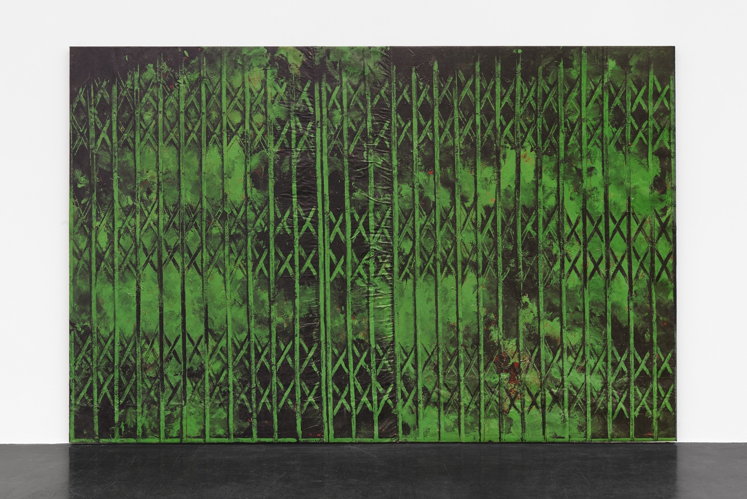 Martin Wong, Untitled (green storefront), 1985
