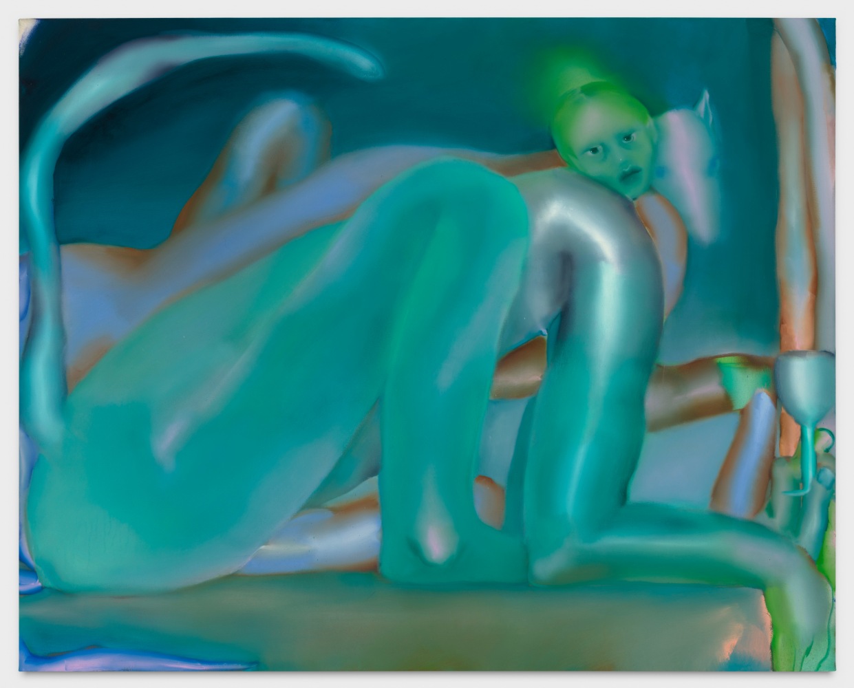 Elizabeth Glaessner
Sphinx and Friend, 2022
oil on canvas
60 x 75 ins.
152.4 x 190.5 cm