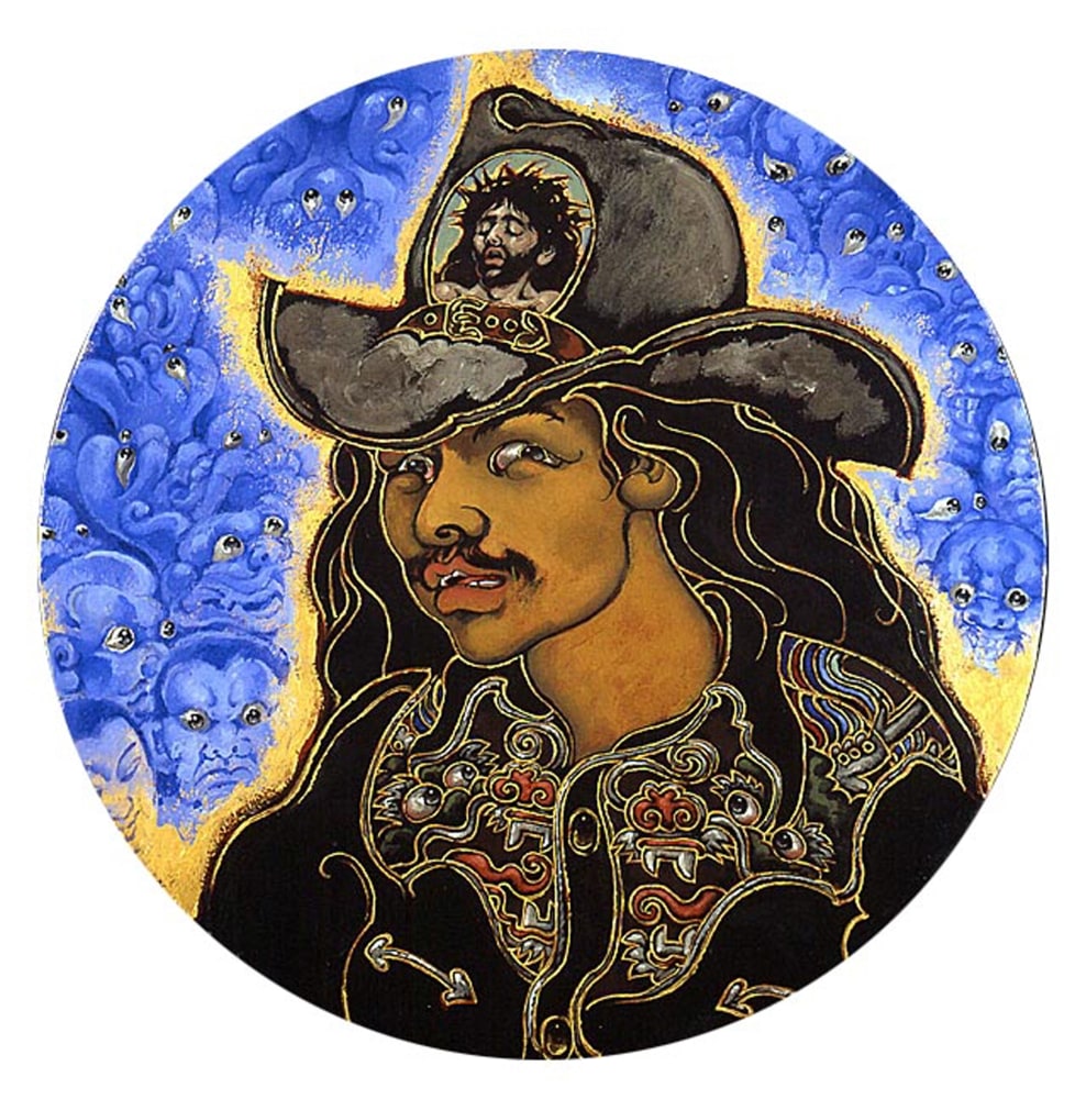 Martin Wong
Self-portrait, 1993
Acrylic on canvas
40&amp;quot; diameter