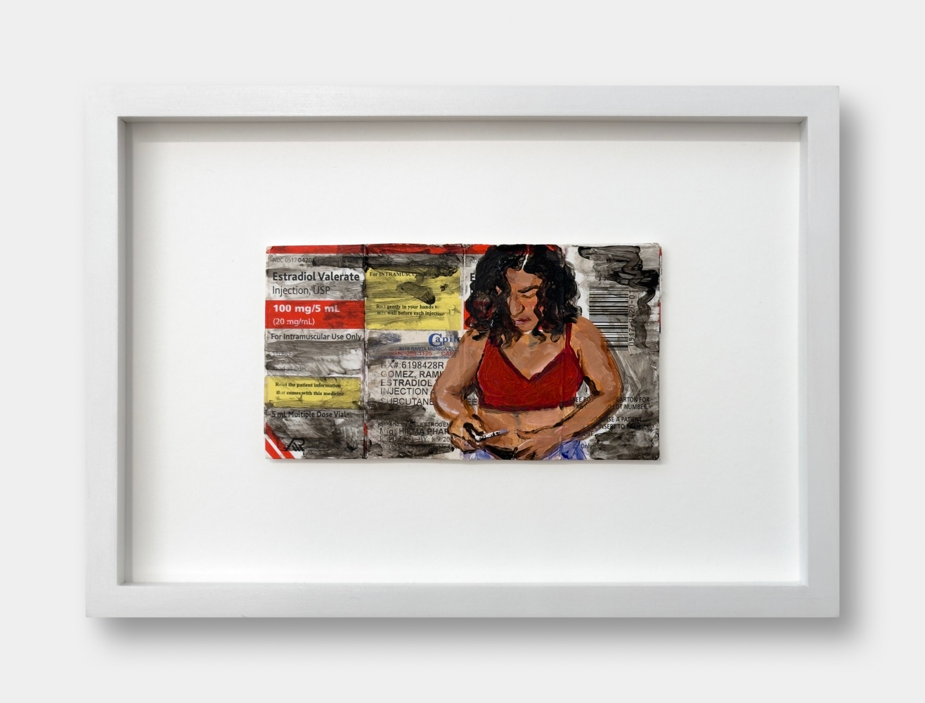 Jay Lynn Gomez
shot day, 2024
acrylic on cardboard medication packaging
3 3/8 x 6 1/8 ins.
8.6 x 15.6 cm
(GOMEZ-198)