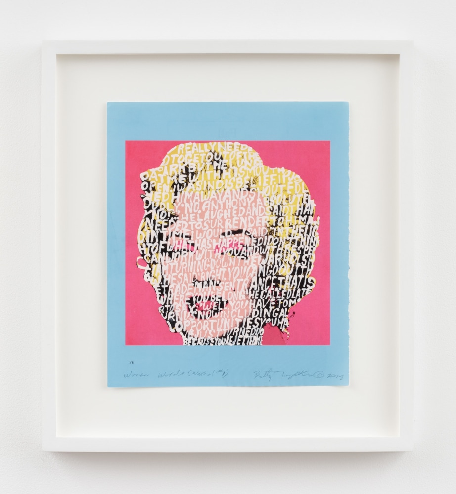 Betty Tompkins, Women Words (Warhol #1), 2018