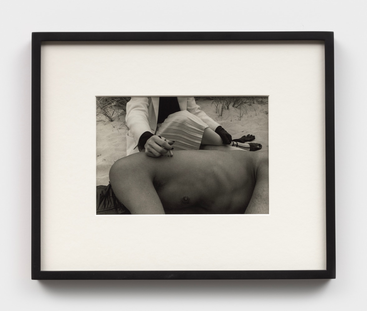 Jimmy DeSana
Untitled, from &amp;#39;The Dungeon&amp;#39; series, 1978-79
gelatin silver print with Terence Sellers
image: 6 5/8 x 9 5/8 ins. (16.8 x 24.4 cm)
sheet: 8 x 9 7/8 ins. (20.3 x 25.1 cm)