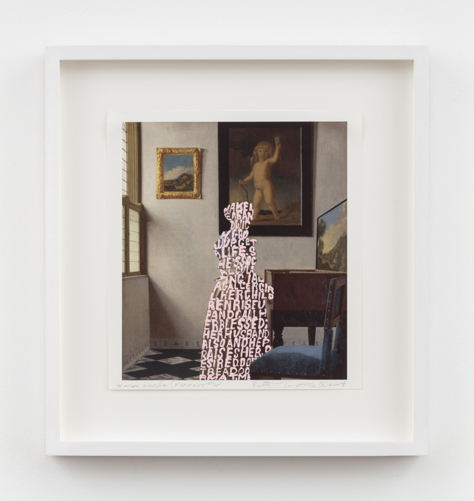 Betty Tompkins, Women Words (Vermeer #4)