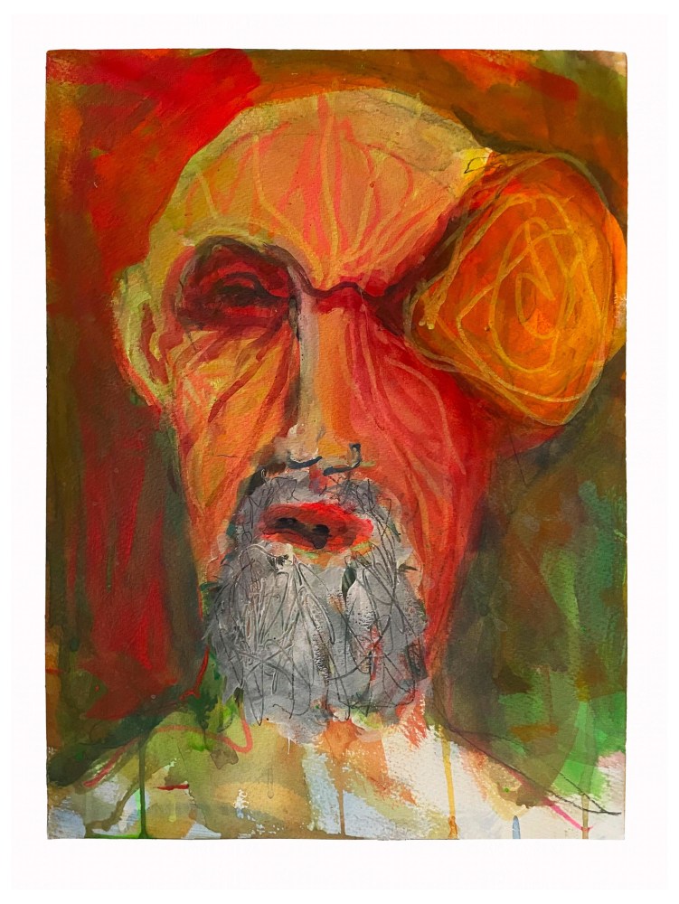 Hunter Reynolds
Untitled, 2022
mixed media on watercolor paper
14 x 10 ins.
35.6 x 25.4 cm