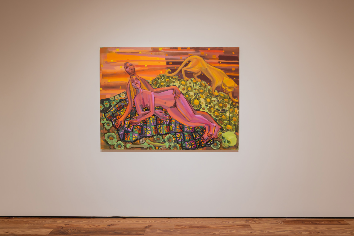 Installation view, Judith Linhares: The Artist as Curator, Sarasota Art Museum, Sarasota, FL, Photo by Ryan Gamma