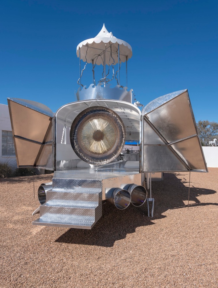 Guadalupe Maravilla: Mariposa Rel&amp;aacute;mpago, Installation view, Ballroom Marfa, November 4, 2023&amp;ndash;March 16, 2024. Image courtesy the artist and Ballroom Marfa. Photo by Makenzie Goodman.