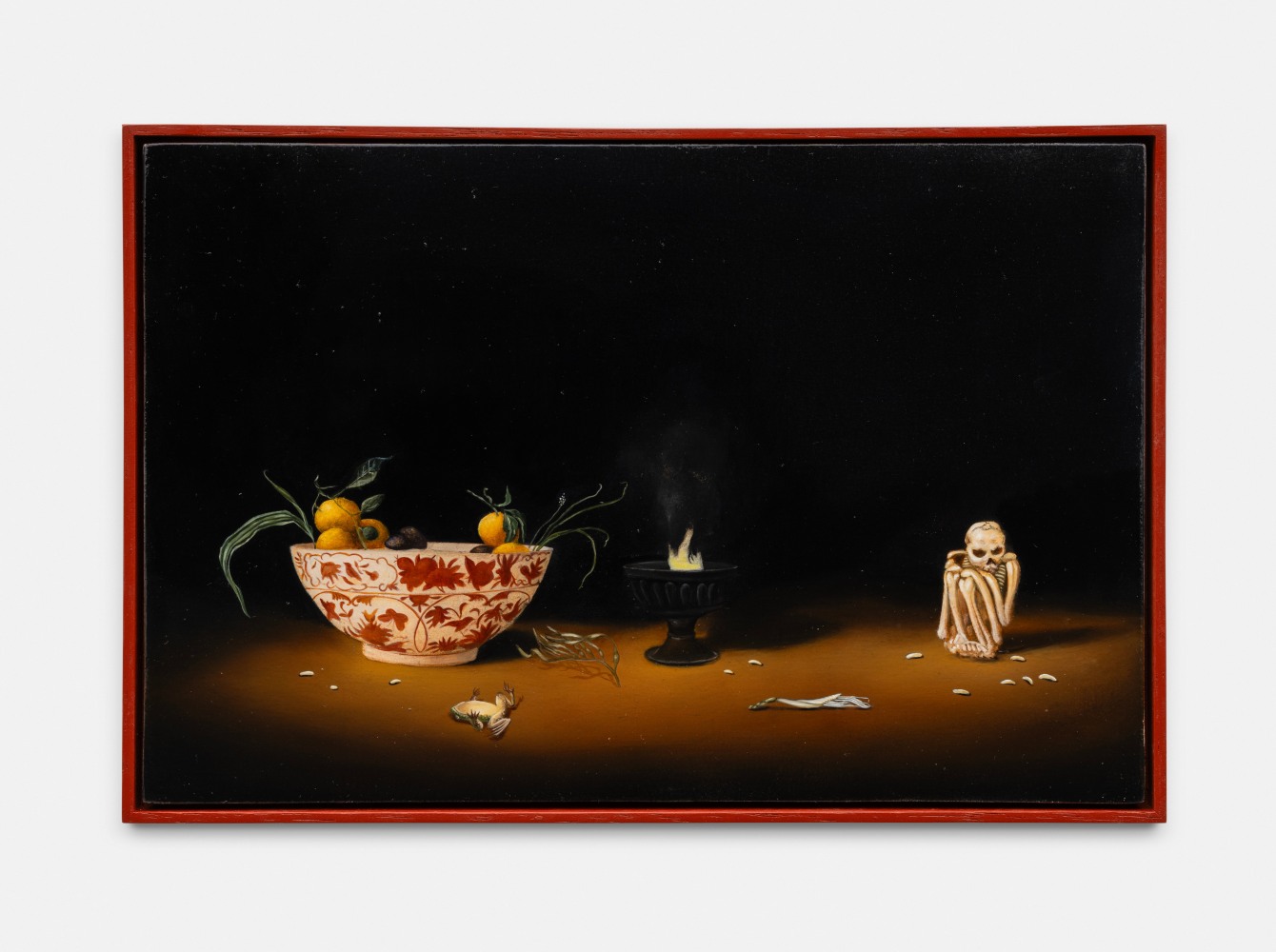 Sanam Khatibi
It has eyes everywhere, 2023
oil on panel
7 7/8 x 11 3/4 ins.
20 x 30 cm