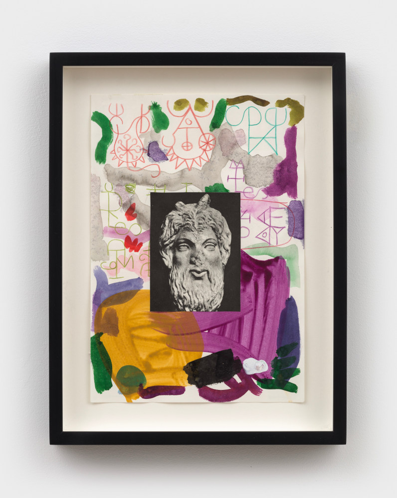 Elijah Burgher
The Releaser, 2019
watercolor, colored pencil and collage on paper
11 1/2 x 8 ins.
29.2 x 20.3 cm