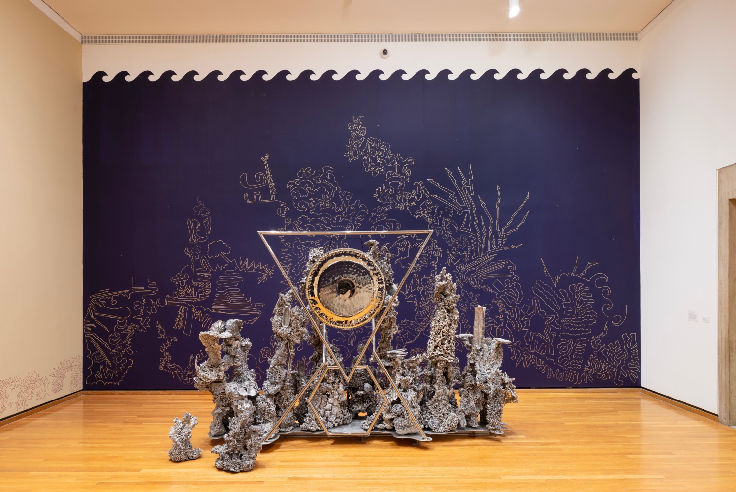 Guadalupe Maravilla: Armon&amp;iacute;a de la Esfera&amp;nbsp;(Installation View) Herbert F. Johnson Museum of Art, Ithaca, NY, January 27 &amp;ndash; June 9, 2024. Courtesy of Cornell University. Photo: Simon Wheeler.