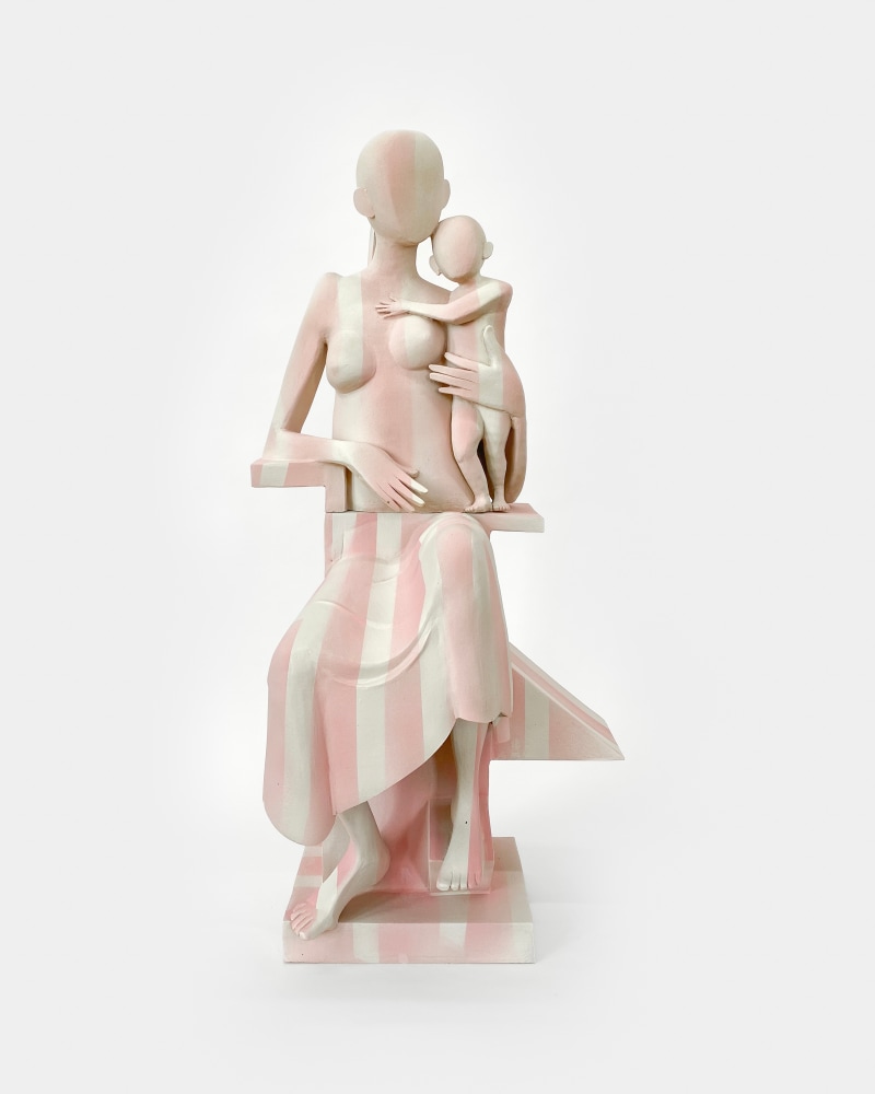 Gentle Pink Stripe Madonna, 2023