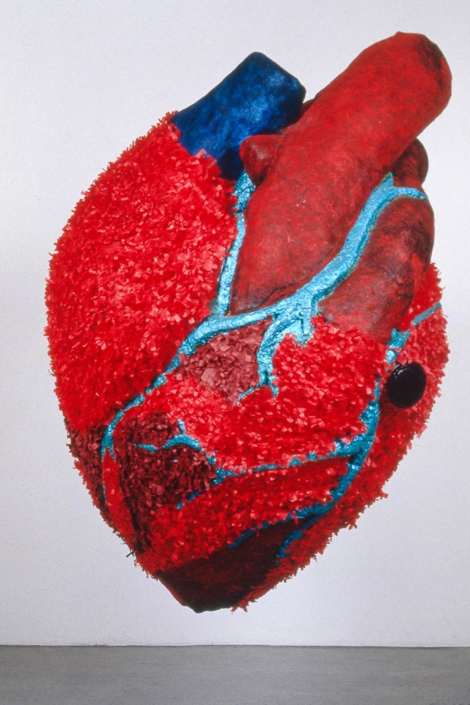 Pep&amp;oacute;n Osorio
My Beating Heart (Mi Coraz&amp;oacute;n Latiente), 2000 / 2023
mixed media, including: speakers with sound, archival paper, acrylic, and fiberglass
75 x 65 ins.
190.5 x 165.1 cm