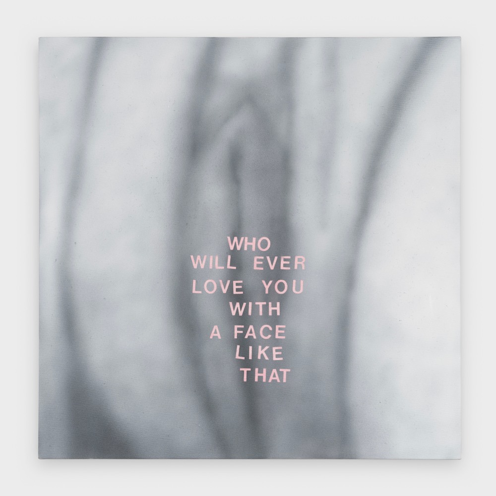 Betty Tompkins
Who Will Ever Love You With a Face Like That, 2024
acrylic on canvas
24 x 24 ins.
61 x 61 cm