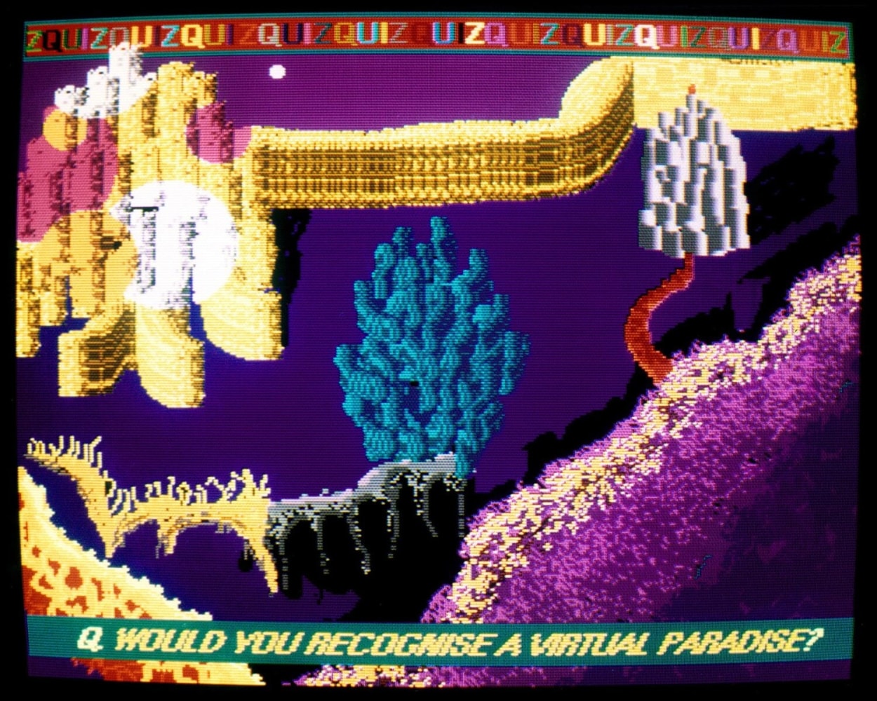 Suzanne Treister
Fictional Videogame Stills/Would You Recognise A Virtual Paradise?, 1991-92
Photograph
15.7 x 19.7 ins
40 x 50 cm
Edition of 15