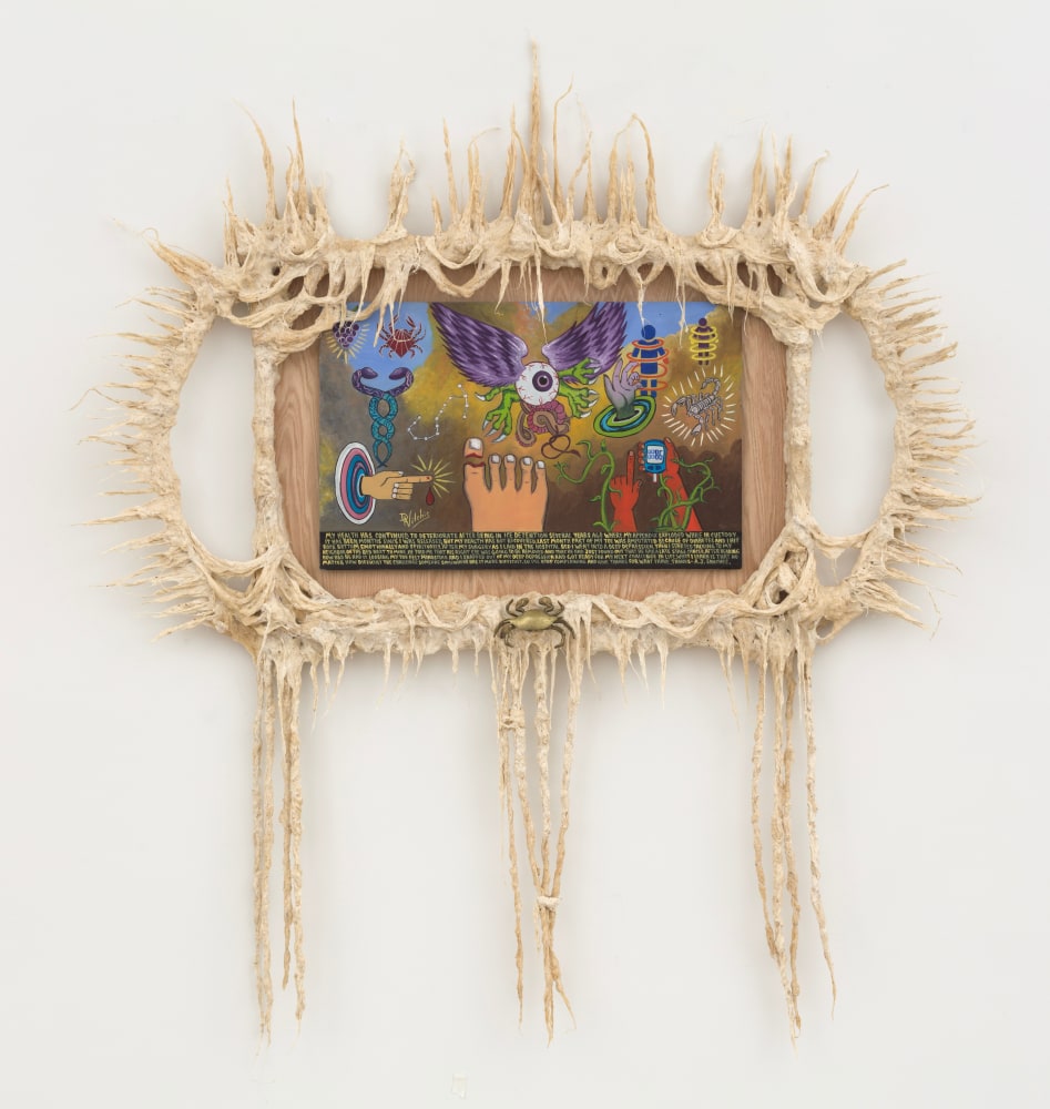 Guadalupe Maravilla, My health has continued to deteriorate Retablo, 2021