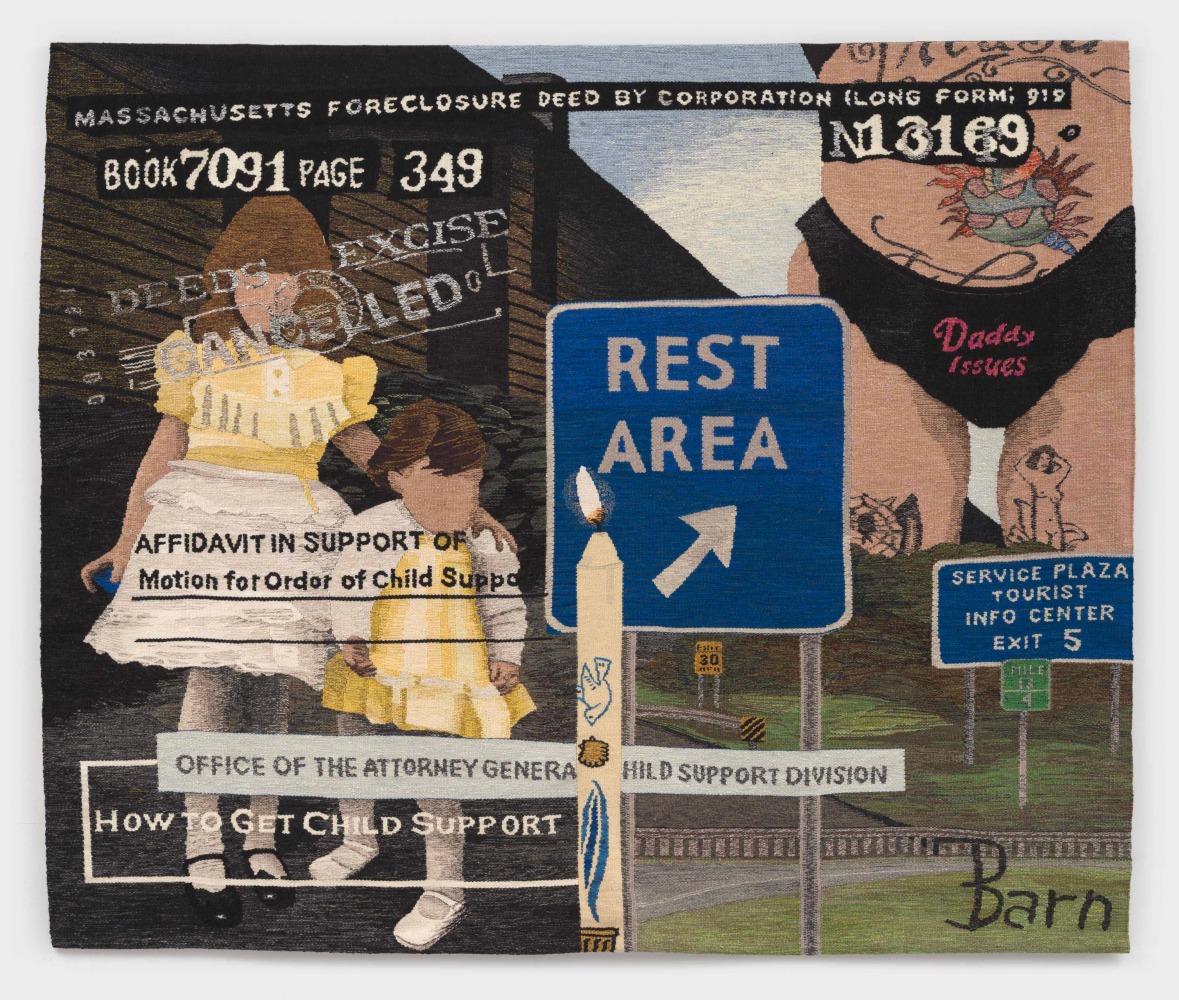 Erin M. Riley
First Light, 2023
wool, cotton
83 x 100 ins.
210.8 x 254 cm