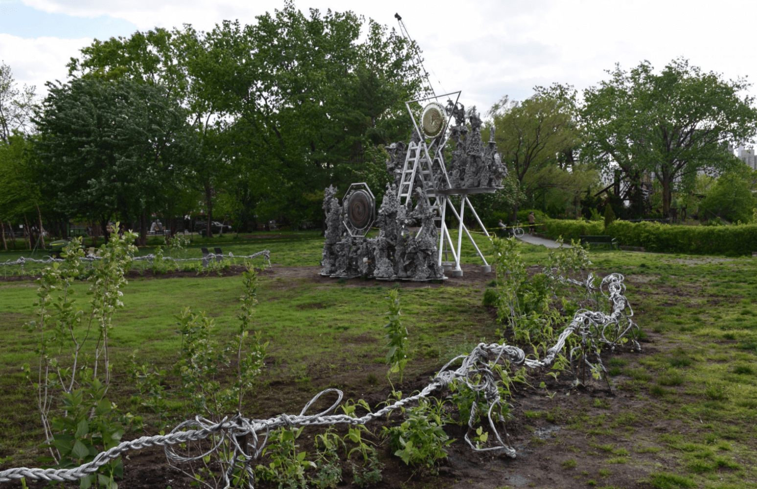 Installation View, Guadalupe Maravilla: Planeta Abuelx, Socrates Sculpture Park, Queens, NY.&amp;nbsp;Image by Sara Morgan.
