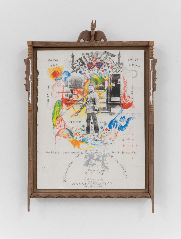 Harry Gould Harvey IV
The Phantasmagoric Ladder ( Status Qou ), 2023
colored pencil, charcoal, Black Walnut and Black Cherry from New Bedford and Aquidneck Island
9 x 12 ins.
22.9 x 30.5 cm