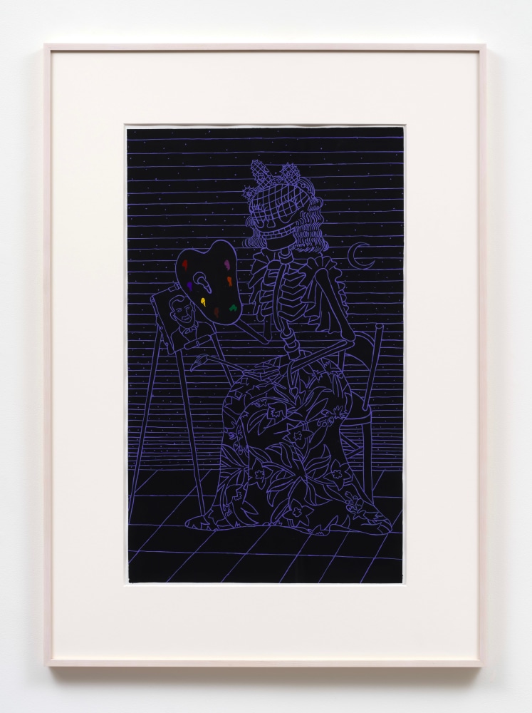 Judith Linhares
Portrait Painter, 1974
signed and dated, recto
gouache on paper
40 x 30 ins.
101.6 x 76.2 cm