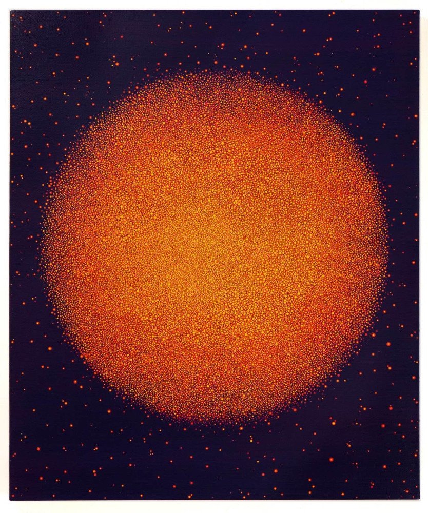 Karen Arm, Untitled (Yellow Orange Sun on Blue #2), 2018