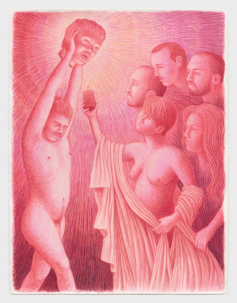 Elijah Burgher
Orpheus Still Sings, 2021
colored pencil and watercolor on paper
59 1/4 x 44 7/8 ins.
150.5 x 114 cm