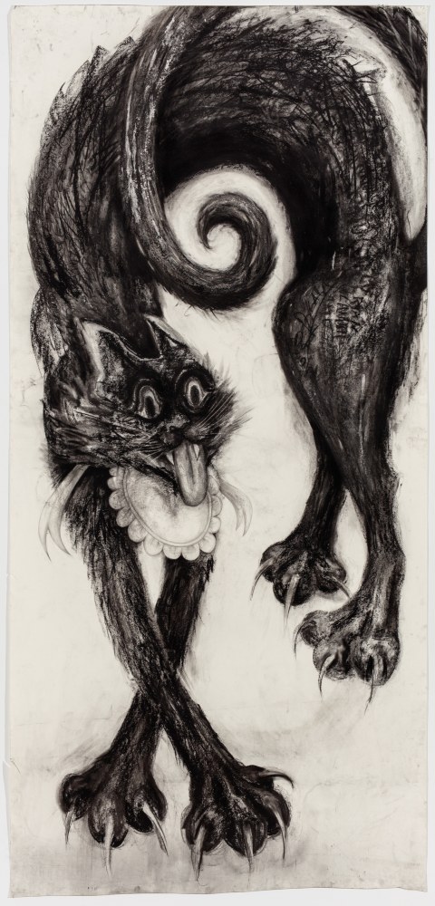 Aurel Schmidt, Cat 2 (Black), 2017
