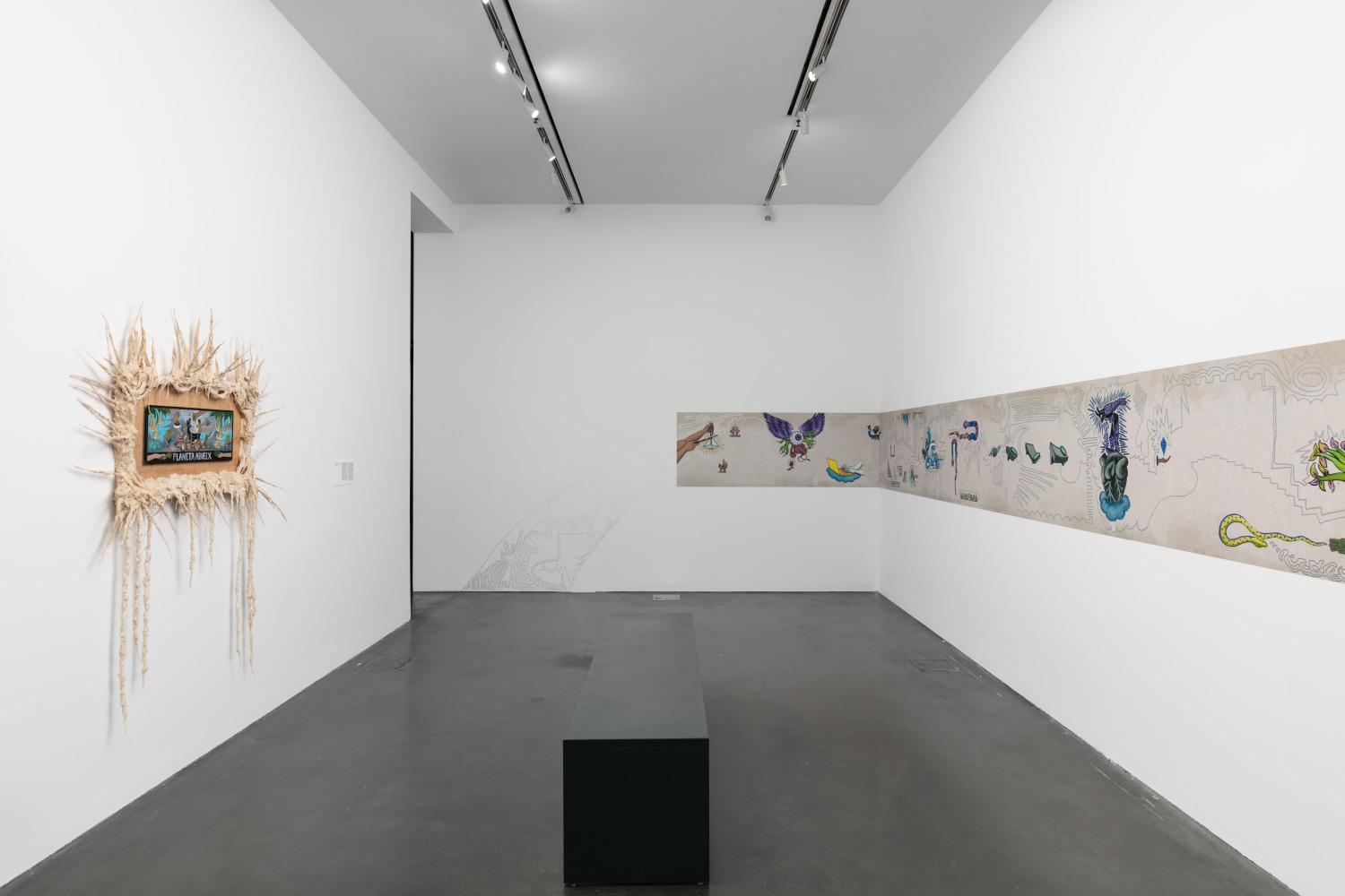 Installation View, Guadalupe Maravilla: Purring Monsters with Mirrors on Their Backs, Museum of Contemporary Art, Denver, CO. Photo by Wes Magyar