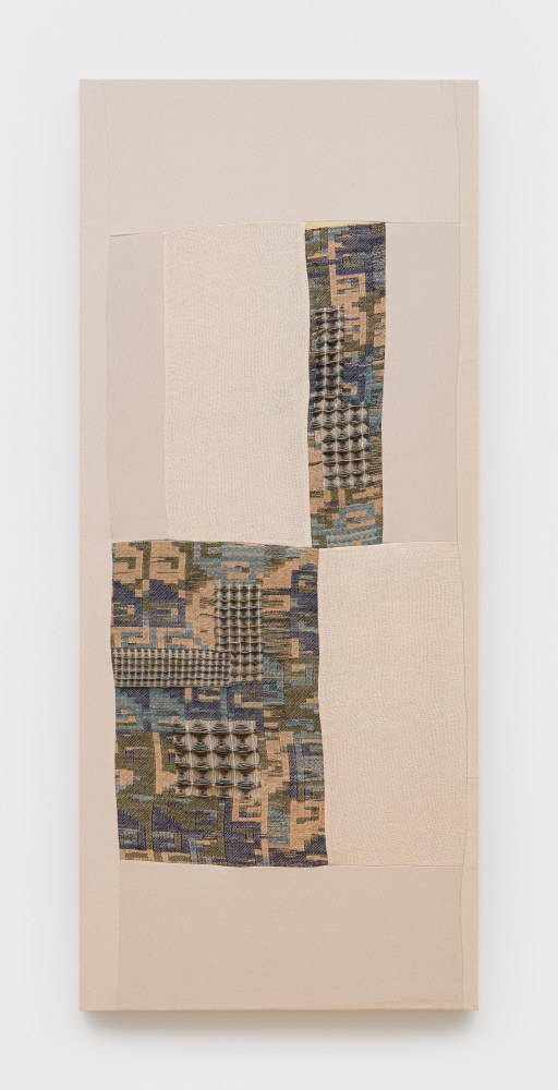 Jovencio de la Paz
el lugar de los milagros 1.0, 2025
handwoven jacquard textiles, cotton, agave fiber, and natural dyes
84 x 36 x 2 ins.
213.4 x 91.4 x 5.1 cm