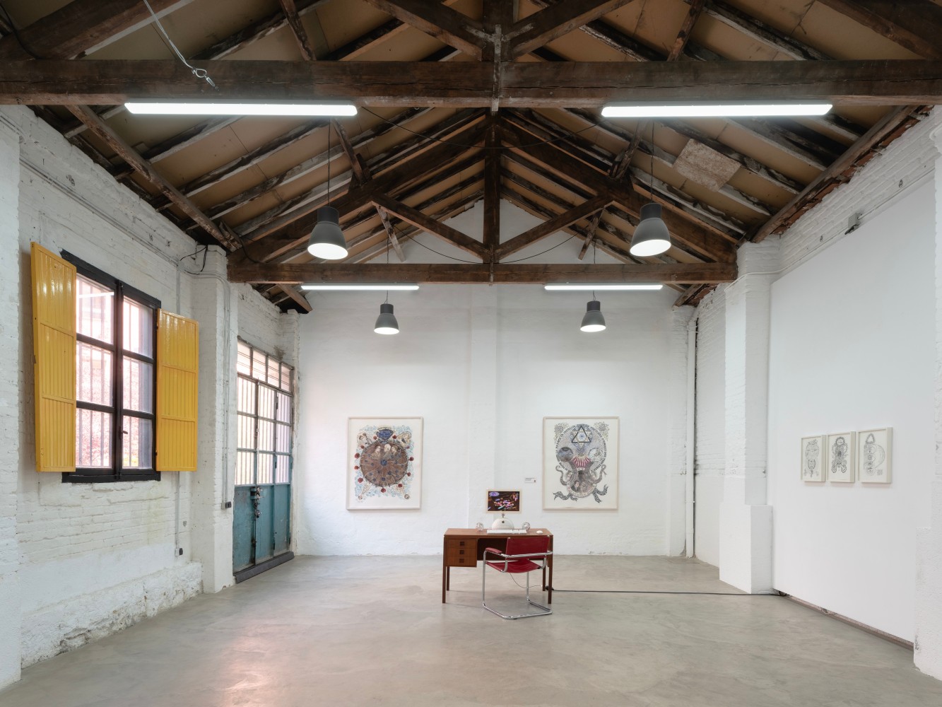 (Installation View) Suzanne Treister: From Fictional Videogames to Hypothetical Museums of the Future. Courtesy of the artist and The RYDER, Madrid.