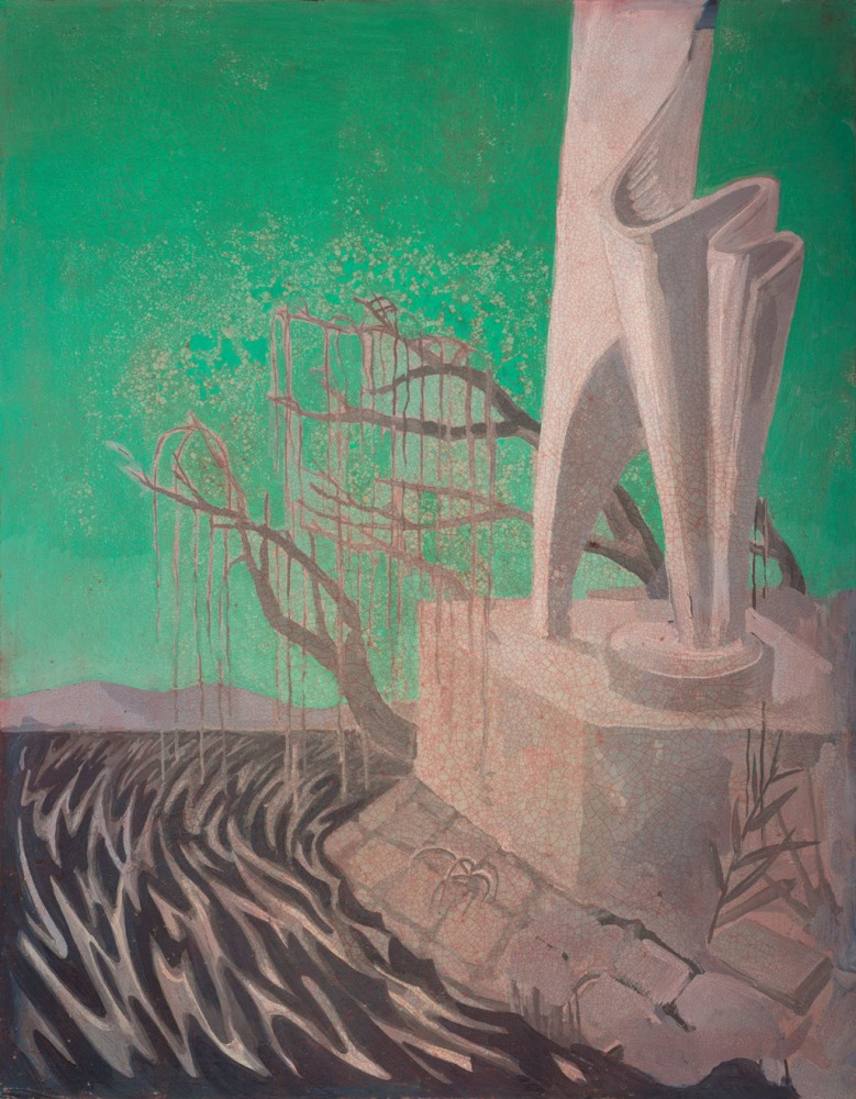 Hortensia Mi Kafchin
Black and White Danube, 2016
oil on honeycomb board
22 1/4 x 17 3/8 ins.
56.5 &amp;times; 44.2 cm