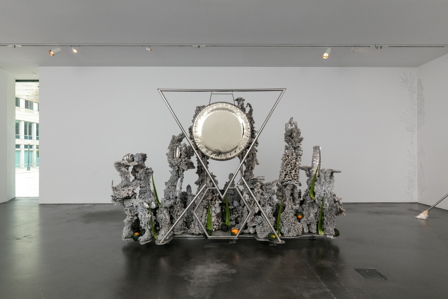 Installation View, Guadalupe Maravilla: Purring Monsters with Mirrors on Their Backs, Museum of Contemporary Art, Denver, CO. Photo by Wes Magyar