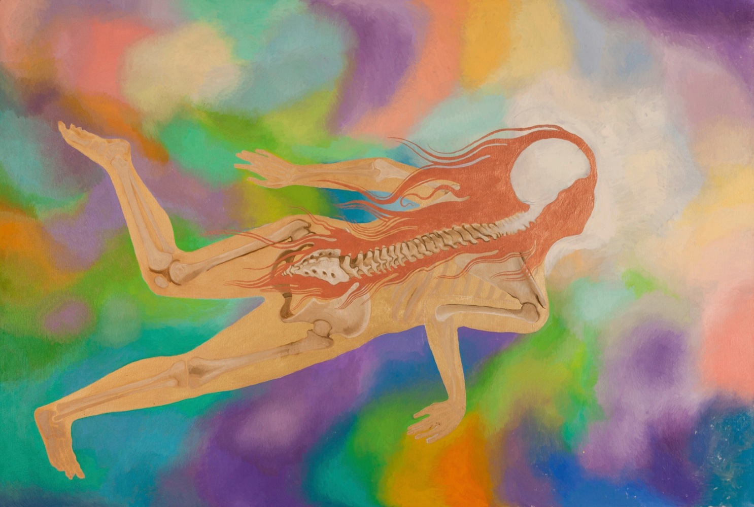 Hortensia Mi Kafchin
Empty Head,&amp;nbsp;2020-2023
oil and bronze powder on canvas&amp;nbsp;
119 &amp;times; 180 cm