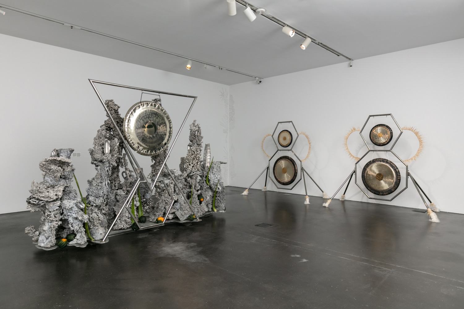Installation View, Guadalupe Maravilla: Purring Monsters with Mirrors on Their Backs, Museum of Contemporary Art, Denver, CO. Photo by Wes Magyar